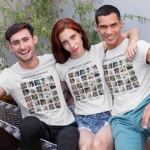 Moderne Gedenk-Foto-Collage-T-Shirt T-Shirt