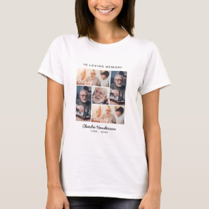 Moderne Gedenkfeier 5-Foto-Trauerfeier T-Shirt