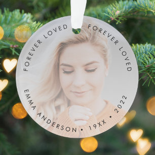 Moderne Gedenkstätte   Forever Love Tribute Foto Ornament