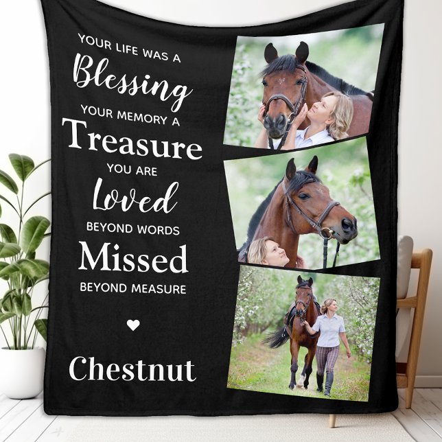 Moderne Gedenkstätte Personalisiert 3 Foto Fleecedecke (Von Creator hochgeladen)