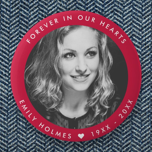 Moderne Gedenkstätte | Rosa Beerdigung Foto Tribut Button (Von Creator hochgeladen)