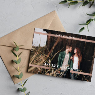 Moderne gedruckte Rosen-Goldene Hochzeit Save the  Date
