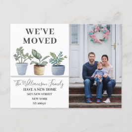 Moderne gegossene Pflanze Ankündigungspostkarte