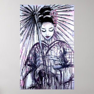 Moderne Geisha Art Print Poster