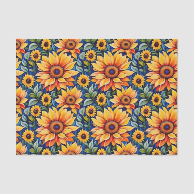 Moderne Gelbblüte Seidenpapier (Vorderseite)