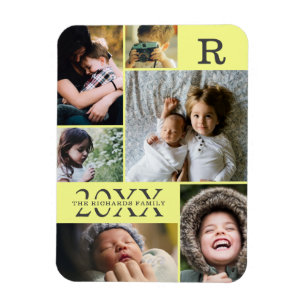 Moderne gelbe Farbblöcke, Reihe 6 Fotomaterial Magnet