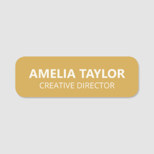 Moderne gelbe fette Typografie professionell Namensschild