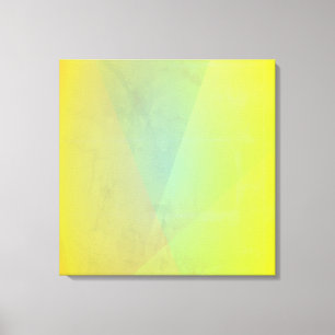 Moderne gelbe geometrische Abstufung Leinwanddruck