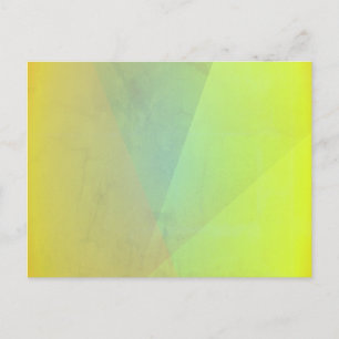 Moderne gelbe geometrische Abstufung Postkarte