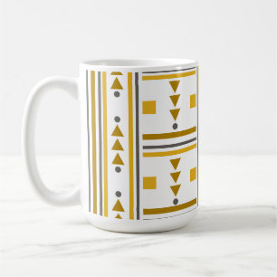 Moderne gelbe geometrische Gemusterte Tasse