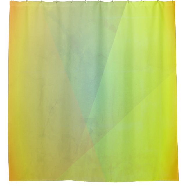 Moderne gelbe geometrische Gradation Duschvorhang (Vorderseite)