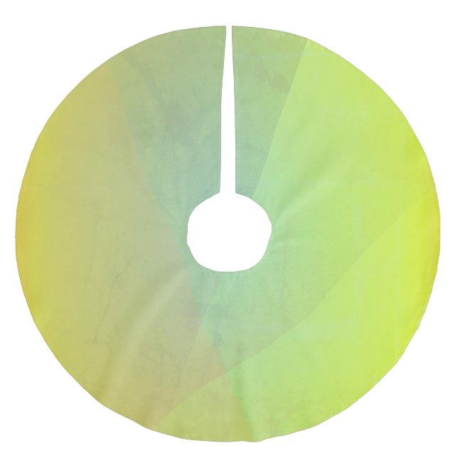 Moderne gelbe geometrische Gradation Polyester Weihnachtsbaumdecke (Vorderseite)