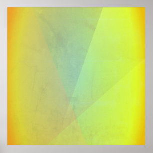 Moderne gelbe geometrische Gradation Poster