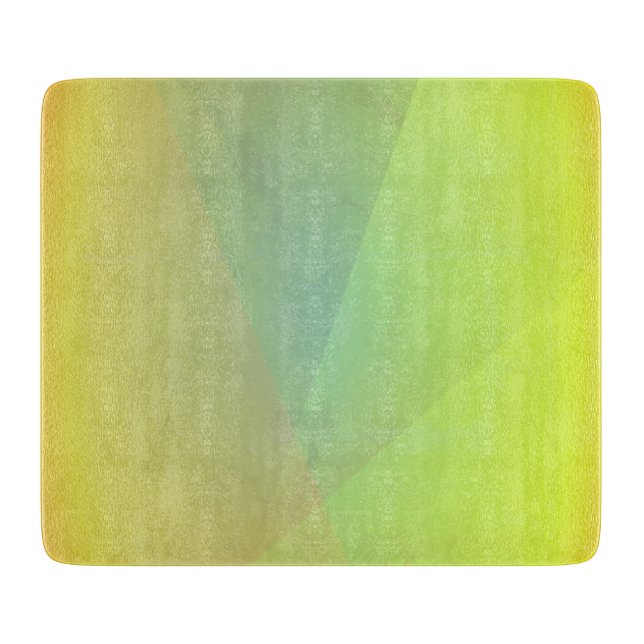 Moderne gelbe geometrische Gradation Schneidebrett (Vorderseite)