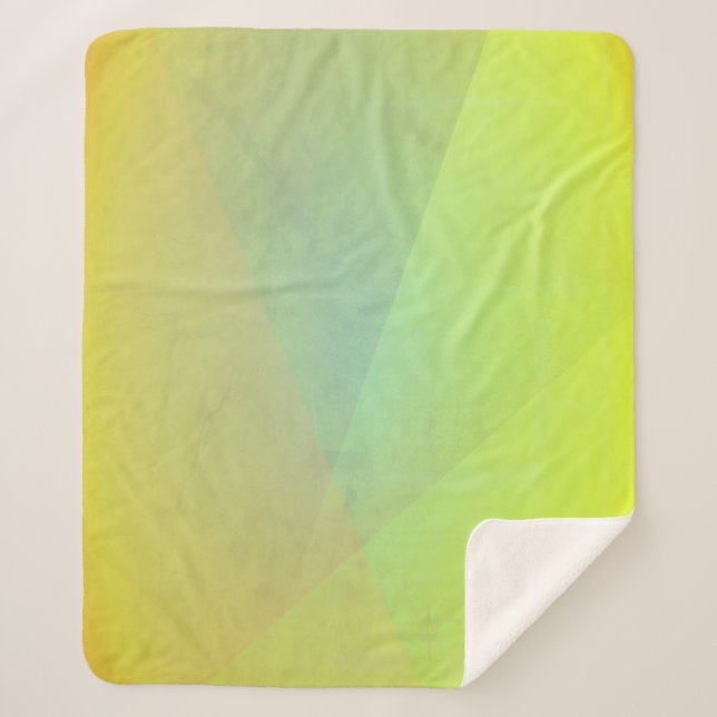 Moderne gelbe geometrische Gradation Sherpadecke (Vorderseite)