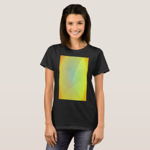 Moderne gelbe geometrische Gradation T-Shirt