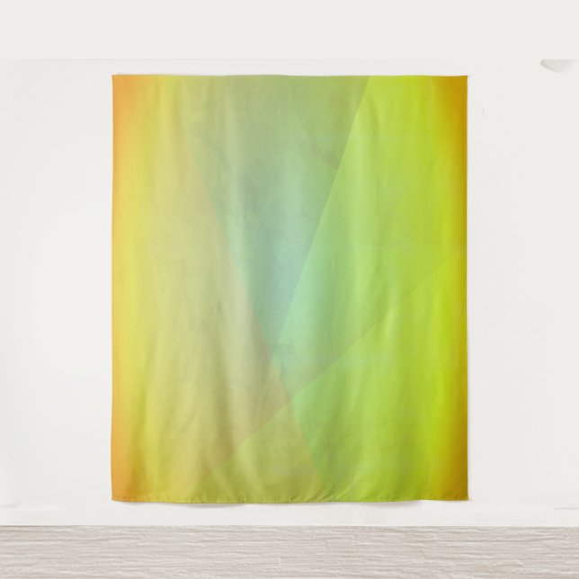 Moderne gelbe geometrische Gradation Wandteppich (Vorderseite)