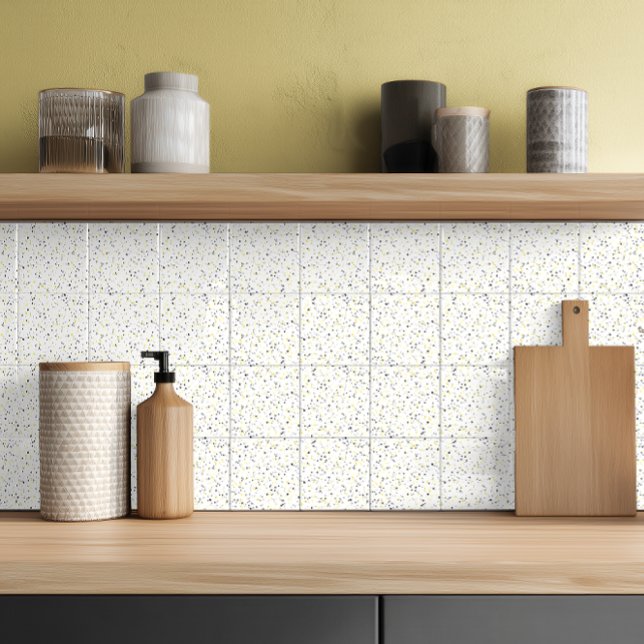 Moderne Gelbe Graue Terrazzo Fliese (Von Creator hochgeladen)