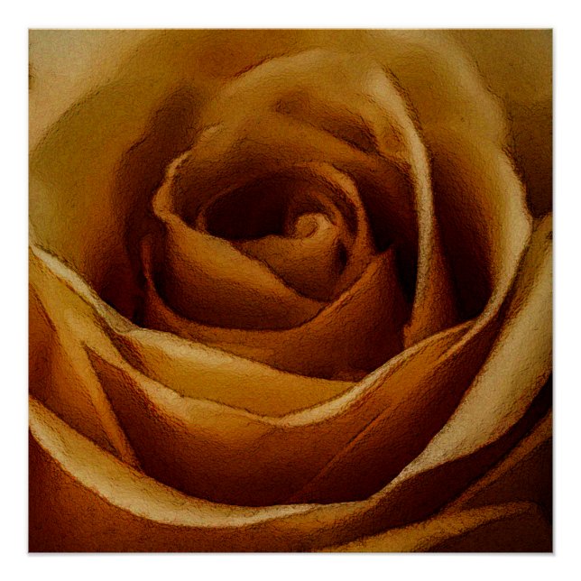 Moderne Gelbe Rose Poster (Vorderseite)