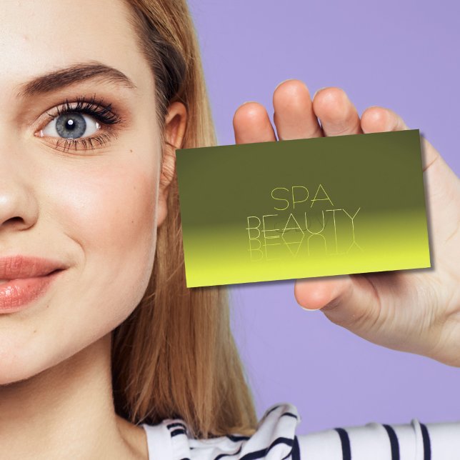 Moderne, gelbe, strahlend schicke Spiegelbriefe St Visitenkarte (Von Creator hochgeladen)