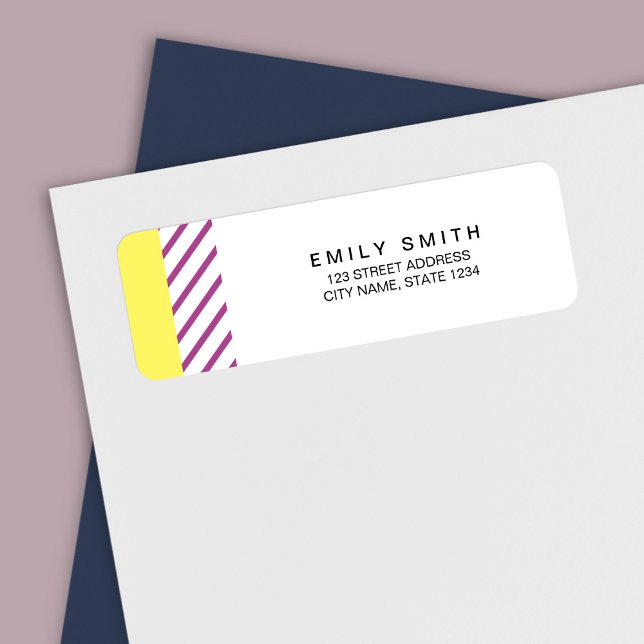 Moderne, gelbe und Lila Strickadresse (Von Creator hochgeladen)