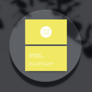 Moderne gelbe Visitenkarte mit Logo   kühl