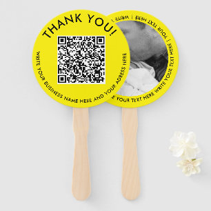 Moderne gelbe Web-QR-Code digitale scannbare Foto Fächer