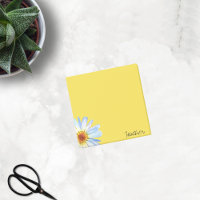 Moderne gelbe weiße Daisy Wasserfarbe personalisie