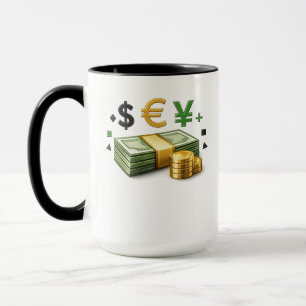Moderne Geldstapel-Design-Tasse Tasse