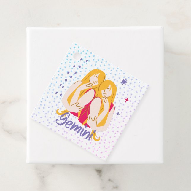 Moderne Gemini Twins Zodiac Geschenkanhänger (Beispiel)