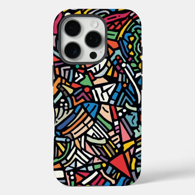 Moderne gemusterte Abstraktion Case-Mate iPhone Hülle (Rückseite)