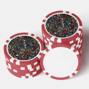 Moderne gemusterte Abstraktion Pokerchips