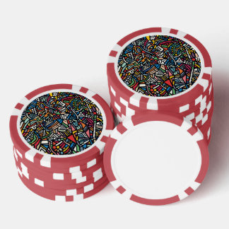 Moderne gemusterte Abstraktion Pokerchips