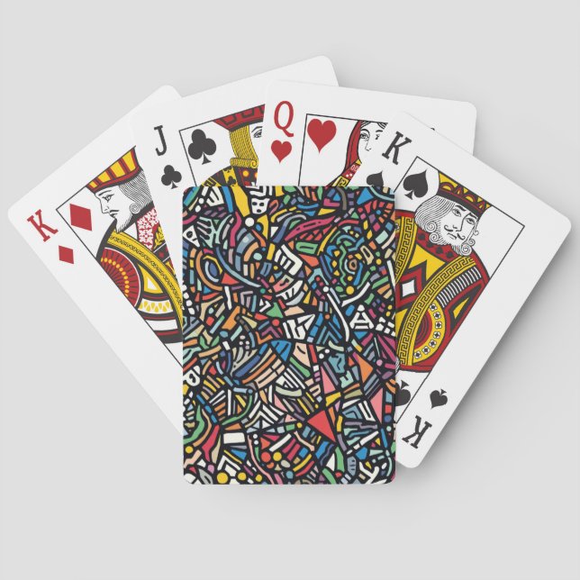 Moderne gemusterte Abstraktion Spielkarten (Rückseite)