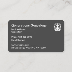 Moderne Genealogie-Theme-Bui Visitenkarte