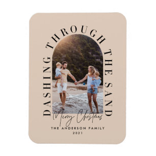 Moderne geo-Weihnachten, die durch die Sandmauer s Magnet