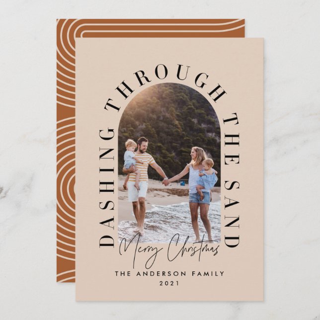 Moderne geo-Weihnachten im Sand (Vorne/Hinten)