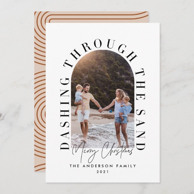 Moderne geo-Weihnachten im Sand (Vorne/Hinten)