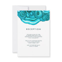 Moderne Geode-Hochzeit| Blauer Empfang