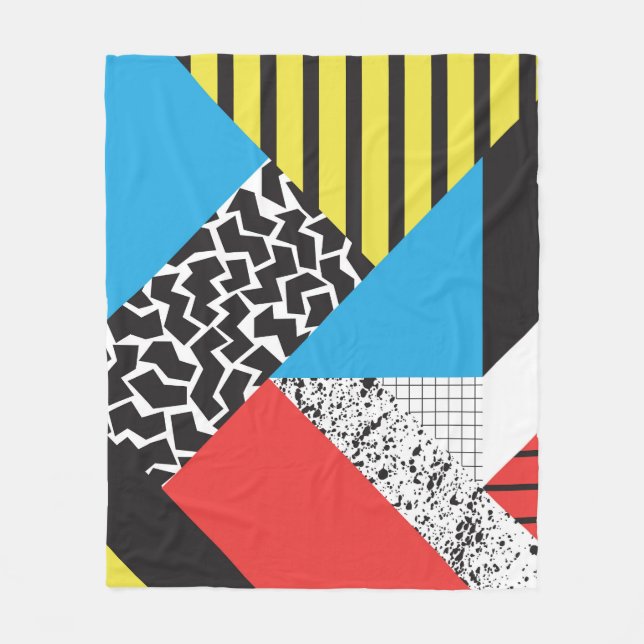 Moderne Geometrie: Abstrakter Nahtloser Stil Fleecedecke (Vorderseite)