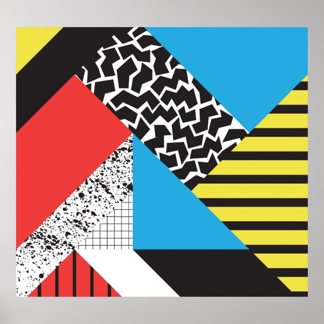 Moderne Geometrie: Abstrakter Nahtloser Stil Poster (Vorne)