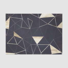 Moderne Geometrie aus Schwarz und Gold Seidenpapier
