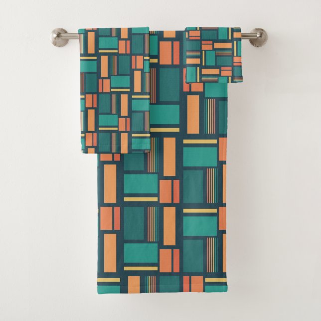 Moderne Geometrie Badhandtuch Set (Insitu)