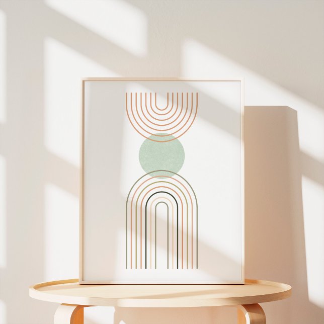 Moderne Geometrie Boho Rainbow Art Poster (Von Creator hochgeladen)