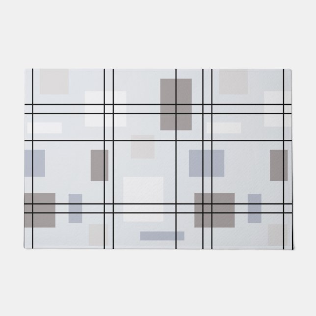 Moderne Geometrie des Mittelzentrums 16 Fußmatte (Vorderseite)