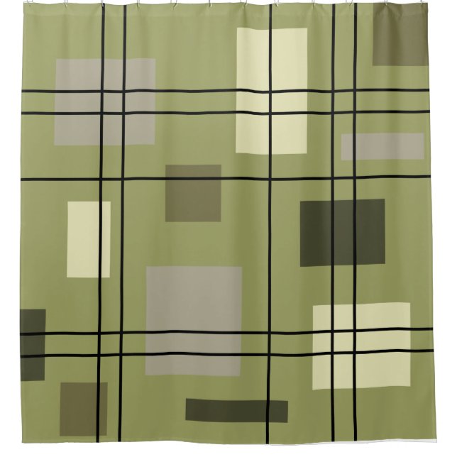 Moderne Geometrie des Mittelzentrums 18 Duschvorhang (Vorderseite)