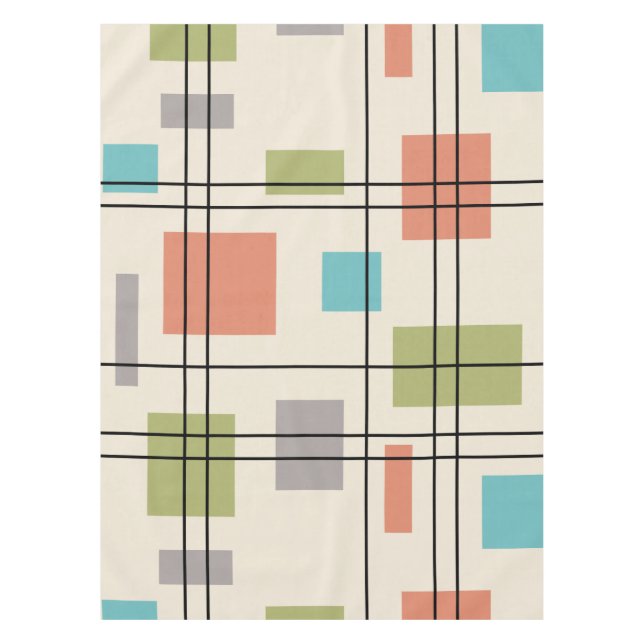 Moderne Geometrie des Mittelzentrums 3 Tischdecke (Vorderseite)