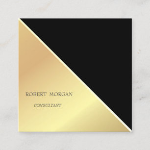 Moderne Geometrie, Einfach, Gold Quadratische Visitenkarte