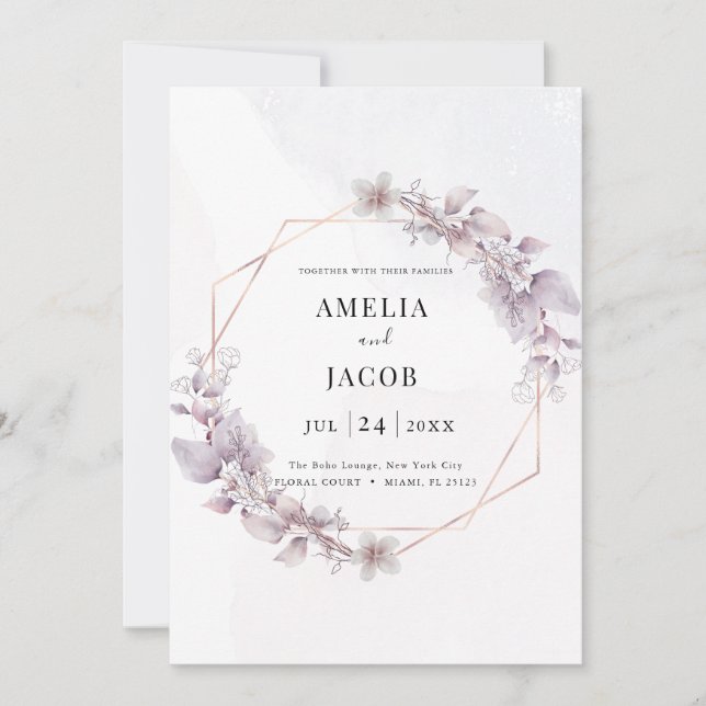 Moderne Geometrie Einladung (Vorderseite)