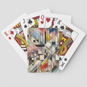 Moderne Geometrie Fusion Spielkarten